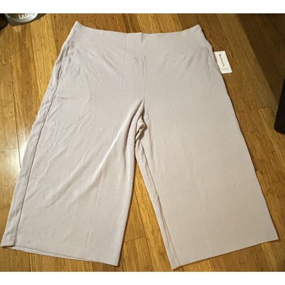 Athleta Seasoft Wide Crop Pant Tinsel Purple Grey Plus Sz 3X NWT $99 Lounge Soft - Picture 3 of 8